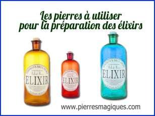 Pierres et cristaux à utiliser pour la préparation des élixirs